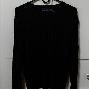 Ralph Lauren Charcoal Cable-Knit Sweater